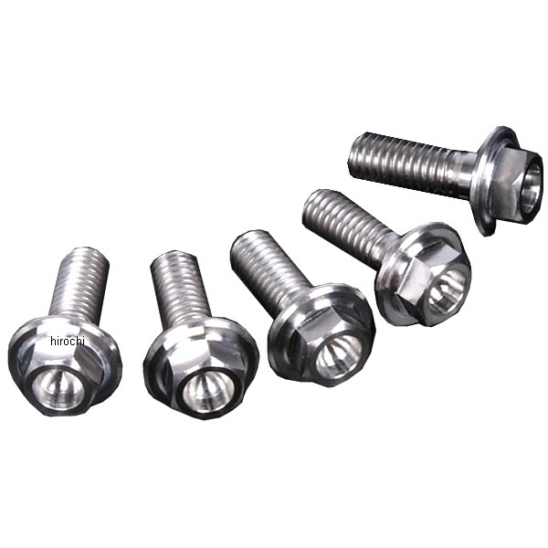チタンブレーキディスクボルト 10年-15年 CB1300SF、CB1300SB、CB1100 フランジボルト φ6-M6X17 5本入り