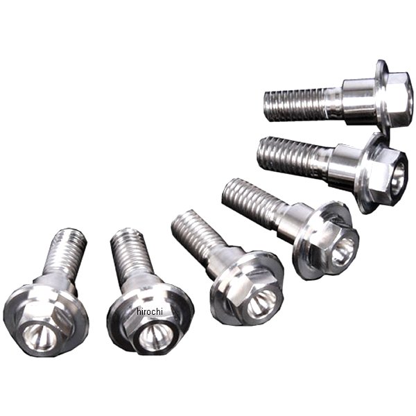 チタンブレーキディスクボルト 03年-15年 ヤマハ、スズキ フランジボルト φ8-M6X20 6本入り