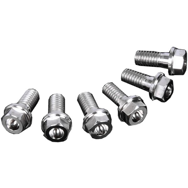 チタンブレーキディスクボルト 00年-15年 スズキ、KTM フランジボルト φ6-M6X13 6本入り