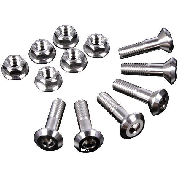 チタンスプロケットボルト&ナットセット 85年-16年 ホンダ、ヤマハ、スズキ、KTM 4本入り