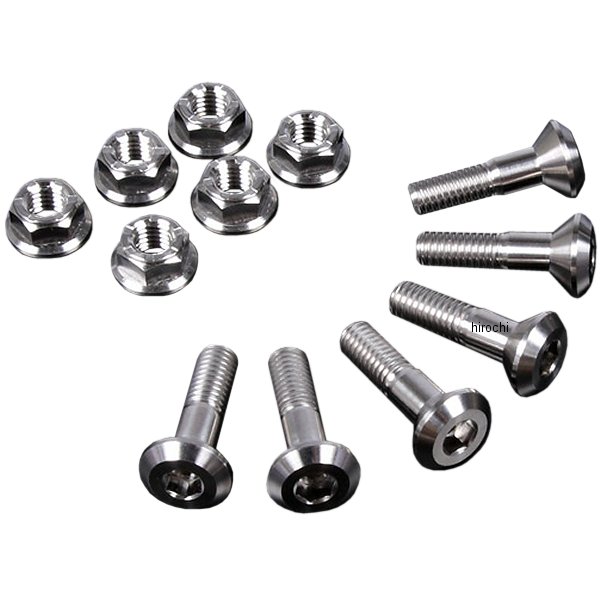 チタンスプロケットボルト&ナットセット 汎用 各6個入り