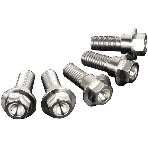チタンブレーキディスクボルト 03年-16年 スズキ、カワサキ フランジボルト φ10-M8X22 5本入り