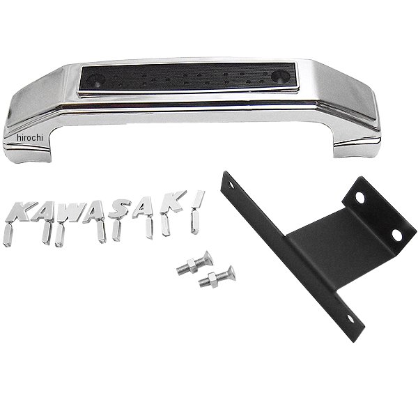 フォークカバーエンブレム Z900RS メッキ 大文字 KAWASAKI ステー付き