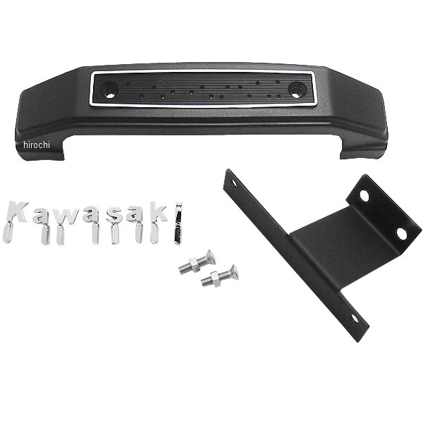 フォークカバーエンブレム Z900RS 黒 小文字 Kawasaki ステー付き