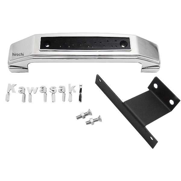 フォークカバーエンブレム Z900RS メッキ 小文字 Kawasaki ステー付き