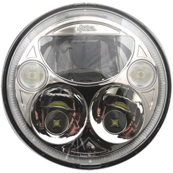 【セール特価】 カスタムダイナミクス LED ヘッドライト 5.75インチ TruBEAM H4 5800K クローム