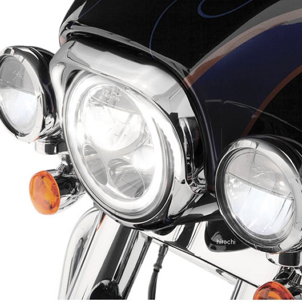 ヘッドライトべセル 7インチ用 96年-13年 FLH クローム