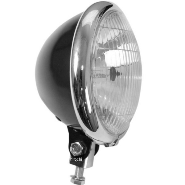 ヘッドライトベイツ 5.75インチ H4 60/55W 黒/クロームベゼル