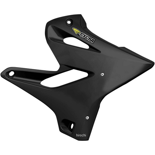 パワーフローラジエーターシュラウド 05年-18年 ヤマハ YZ125 黒
