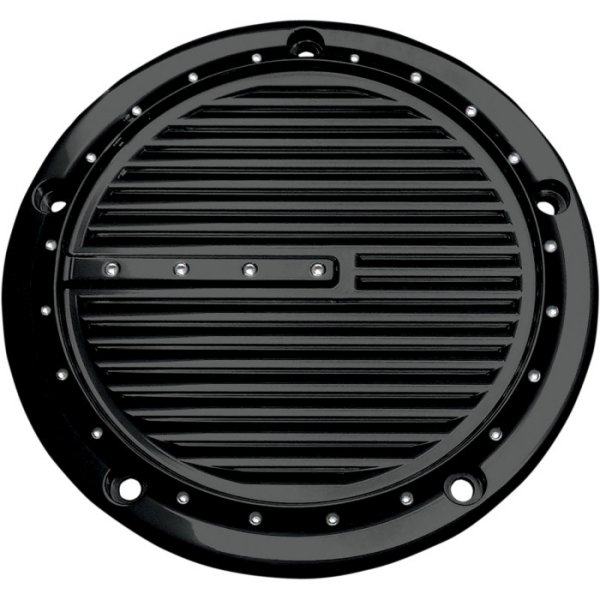 ダービーカバー 16年以降 FLH 5穴 ディンプル 黒