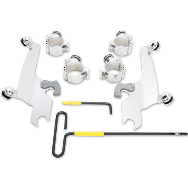 メンフィスシェード ウインドシールド クイック取付金具 ロック付き 04年-14年 ヴィクトリー VEGAS ポリッシュ