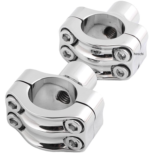 ライザー 1.5インチ高、1.25インチバー 左右ペア ノスタルジア 4ボルト クローム