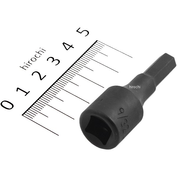 3/8インチsq ヘックスビットソケット 全長52mm 9/32インチ