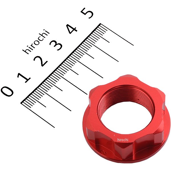 ステムナット 88年以降 ホンダ、スズキ、カワサキ M22X30-P1.0 H12 赤