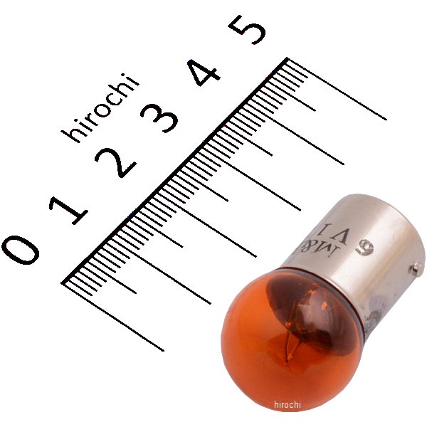 口金シングル球 6V17W ウインカー/ストップ球 (オレンジ) (1個売り)