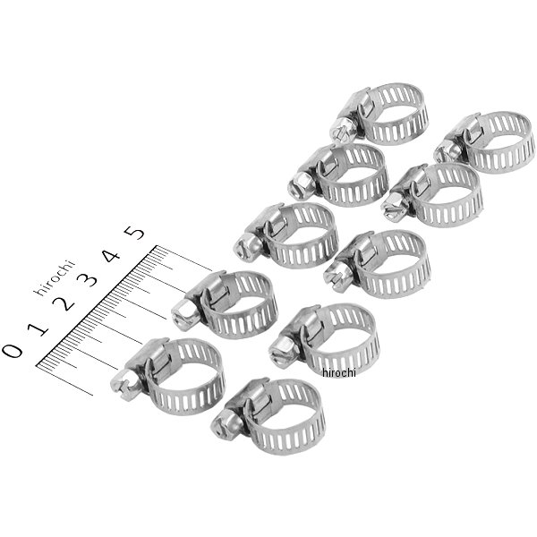 ミニホースクランプパック 外径7/32インチ-5/8インチのホース用 10個入り