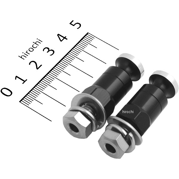 ウインカーステー M8x30mm アルミ 2本入り 黒