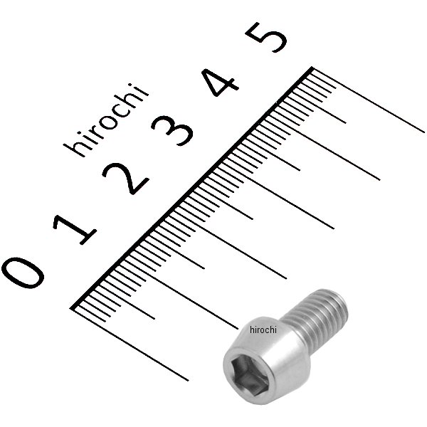 チタンキャップボルト 汎用 テーパー M6 P1.0 12mm 1本入り