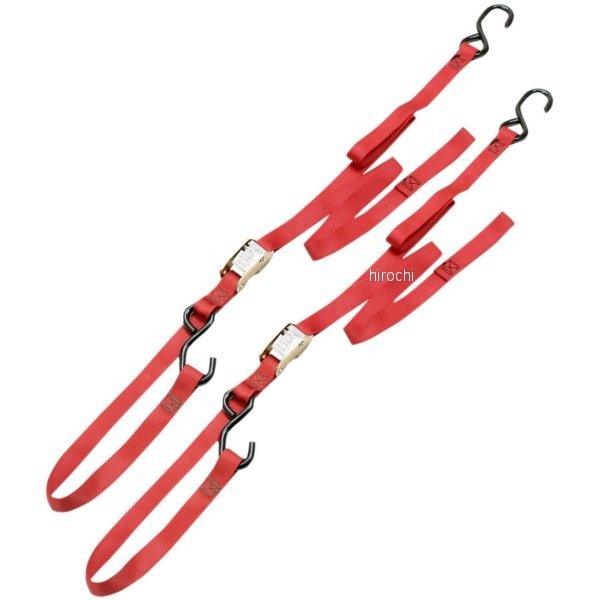 幅1インチ(25mm) インテグラ タイダウン 69インチ(1753mm) 赤 (左右ペア)