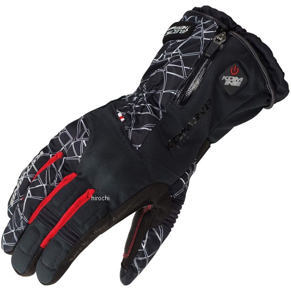 秋冬モデル アドバンスド プロテクトエレクトリックグローブ クラッシュブラック/赤 Sサイズ