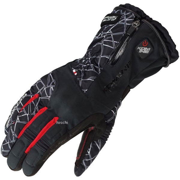 秋冬モデル アドバンスド プロテクトエレクトリックグローブ クラッシュブラック/赤 Mサイズ
