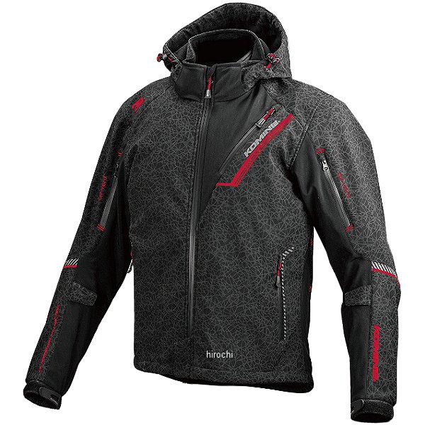 秋冬モデル プロテクト ソフトシェルウインターパーカー IFU HRカラー 黒/赤 XLサイズ