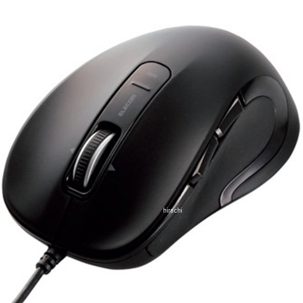有線レーザーマウス　5ボタン　チルトホイール　ブラック