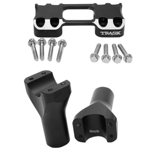 1インチハンドルバー 4インチ(102mm)高 ライザー 黒