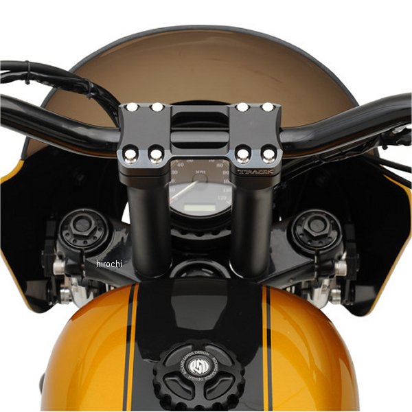 1インチハンドルバー 8インチ(203mm)高 ライザー 黒