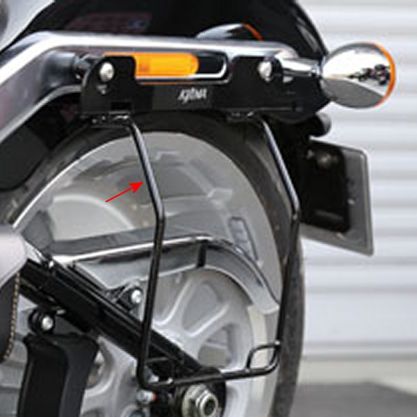 サドルバッグガード 18年 FLFB、FXBR 左側 黒