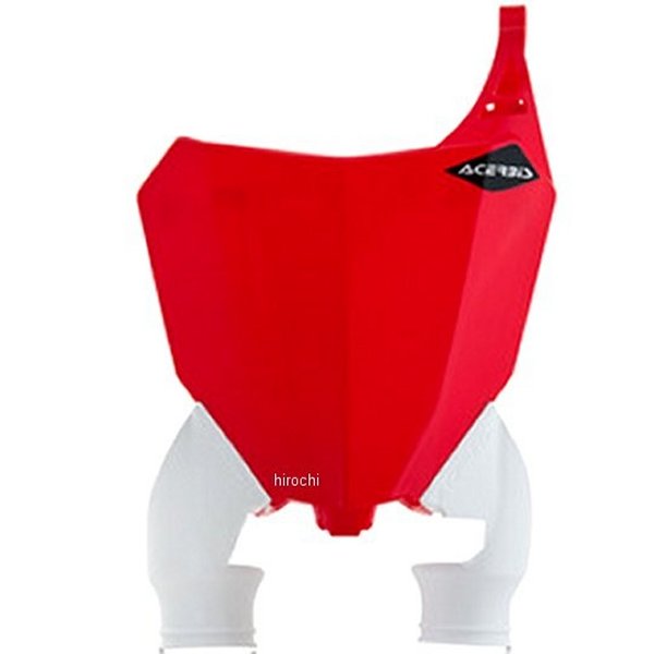 Raptor フロントゼッケンプレート 17年-21年 CRF250R 赤/白