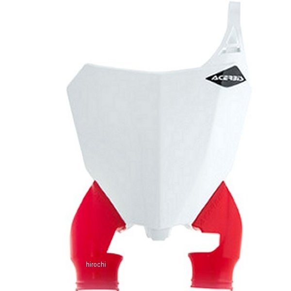 Raptor フロントゼッケンプレート 17年-21年 CRF250R 白/赤