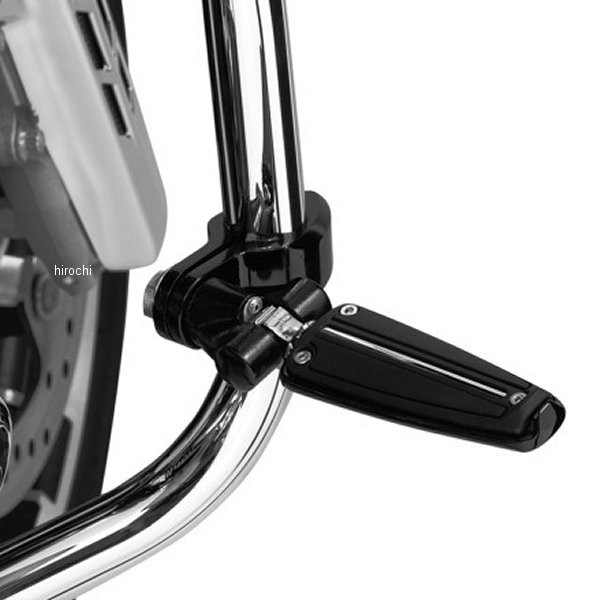 クランプ エンジンガード用 オス型フッドぺグ取付可能 標準長 黒