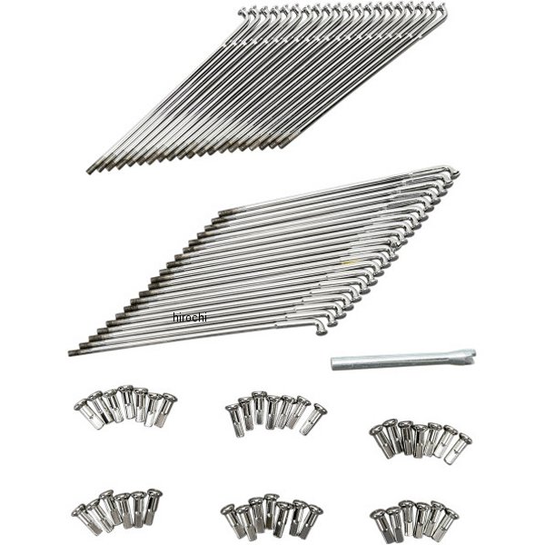 スポークセット ハブ 18インチ 40年-19年 XL/FX ドロップセンターリム クローム