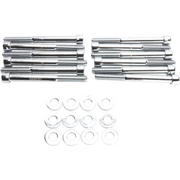 ガードナーウェスコット ボルトキット エンジンケース 17年以降 M-Eight FLH クローム