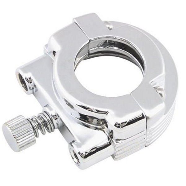 デュアル ケーブル スロットル クランプ クローム