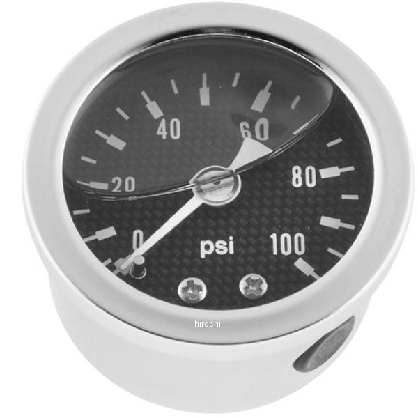 オイルプレッシャー ゲージ 100psi カーボン ステンレスベゼル