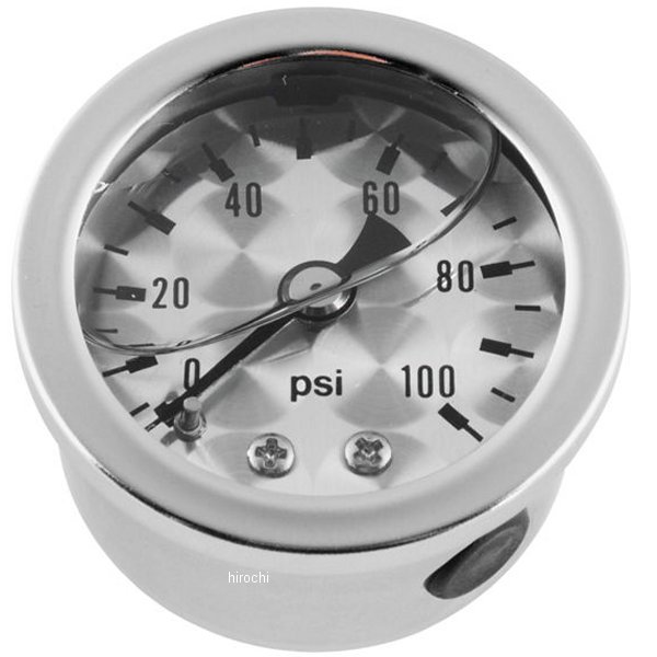 オイルプレッシャー ゲージ 100psi エンジンチューンド ステンレスベゼル