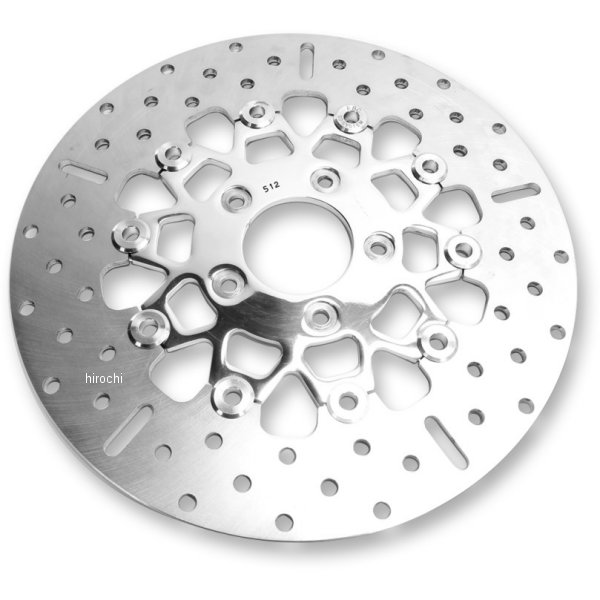 ローター 11.5インチ フロント ワイド ポリッシュ 10ボタン ラウンド