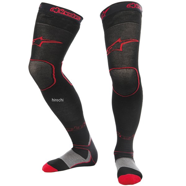 ソックス MX ロング 黒/赤 S/Mサイズ