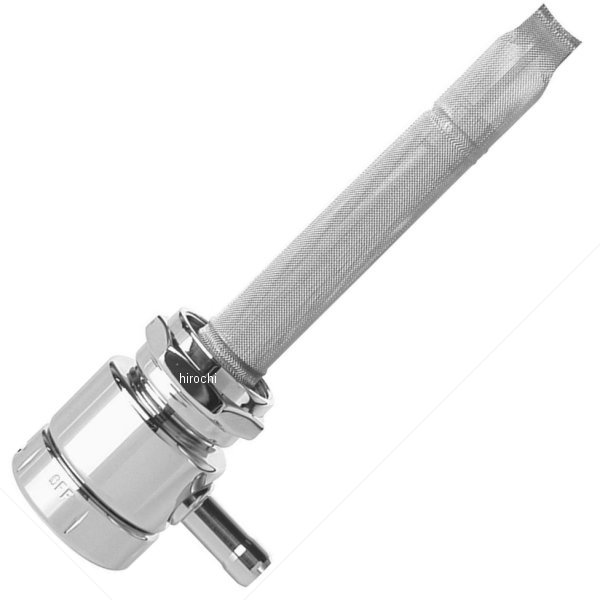 フューエルバルブ ペットコック 180°内側22mmラウンド クローム