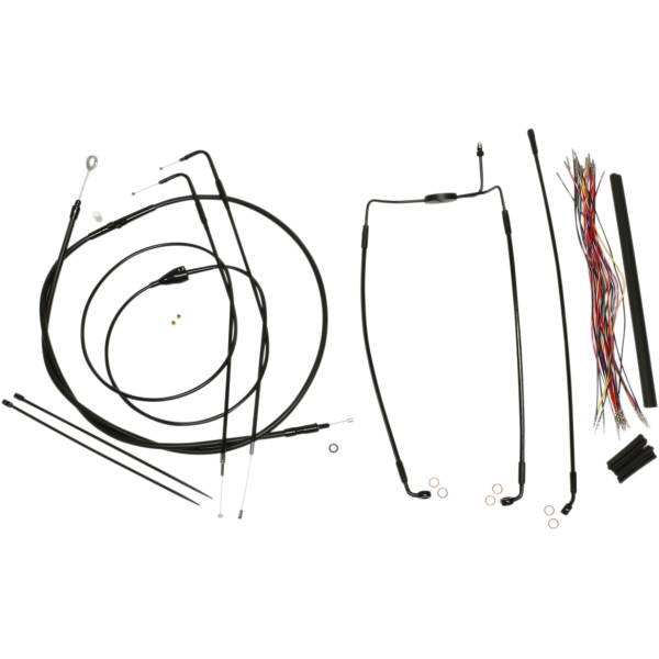 ケーブルキット XR 黒/黒 99年-06年 FLHR 15-17インチ用 黒/黒