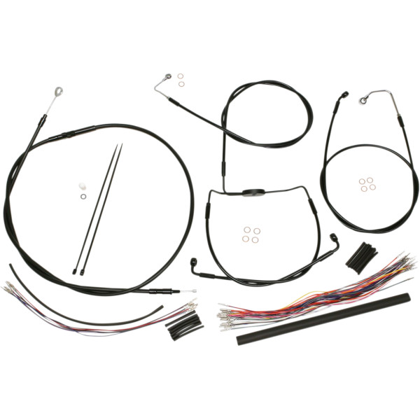 ケーブルキット XR 黒/黒 08年-13年 FLHT ABS付 12-14インチ用