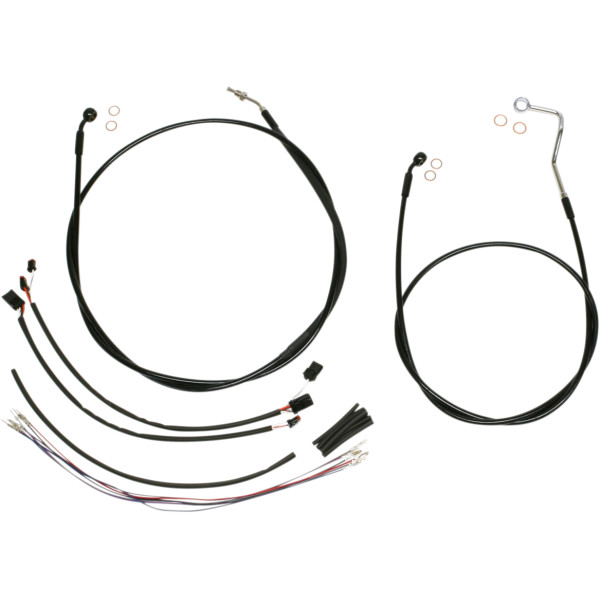 ケーブルキット XR 黒/黒 14年-15年 FLH ABS付き(上側のみ) 12-14インチ用