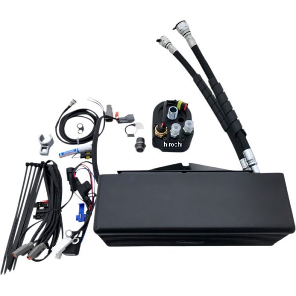 【セール特価】 オイルクーラーキット 下側取付 FXD 黒(つや消し)