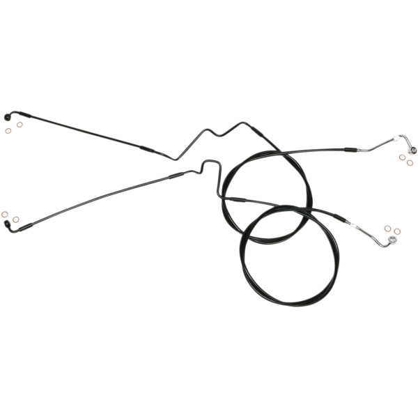 フロントブレーキライン ロワーXR FLS ABS付 黒/黒 R 14”, 54” L 14”, 56”
