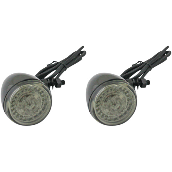 LEDウインカー フロント アンバー/白 DOT グロスブラック