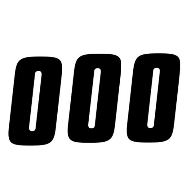 ファクトリーナンバーズ 10cm 0 黒 3枚入り