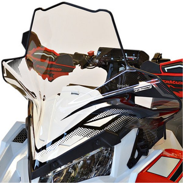 ウインドシールド コブラ 18.5インチ(470mm) ポラリス 黒