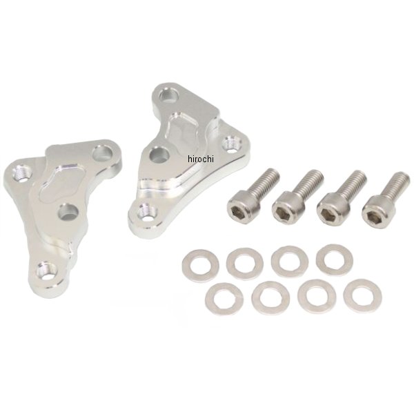 フロントキャリパーサポート ブレンボ40mmピッチ&大型ローター対応 90年-06年 GPZ900R、ZRX400 シルバー